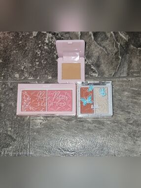 Amuse Blush Duo, Half Caked Bronzer, Blush & Highlight Duo BNIB